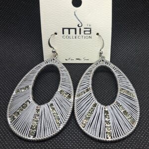 Mia Silver Sparkle Dangle Earrings